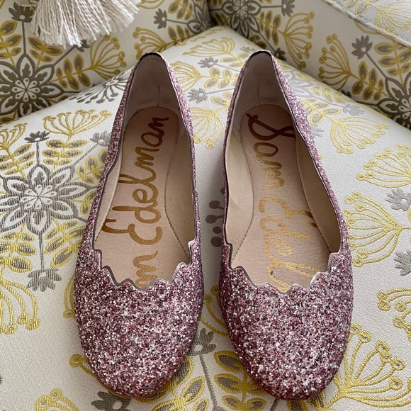 Sam Edelman Shoes - NWT Sam Edelman Alaine Scalloped Glitter Flat 7.5